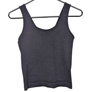 A New Day Women's Black Ribbed Tight Fitting Tank Top Size Small